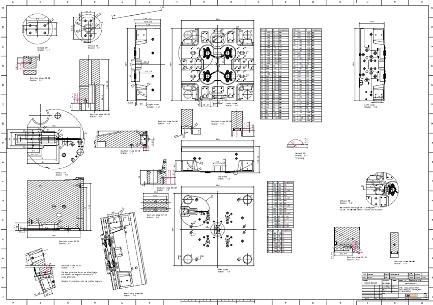 injection mold drawing
